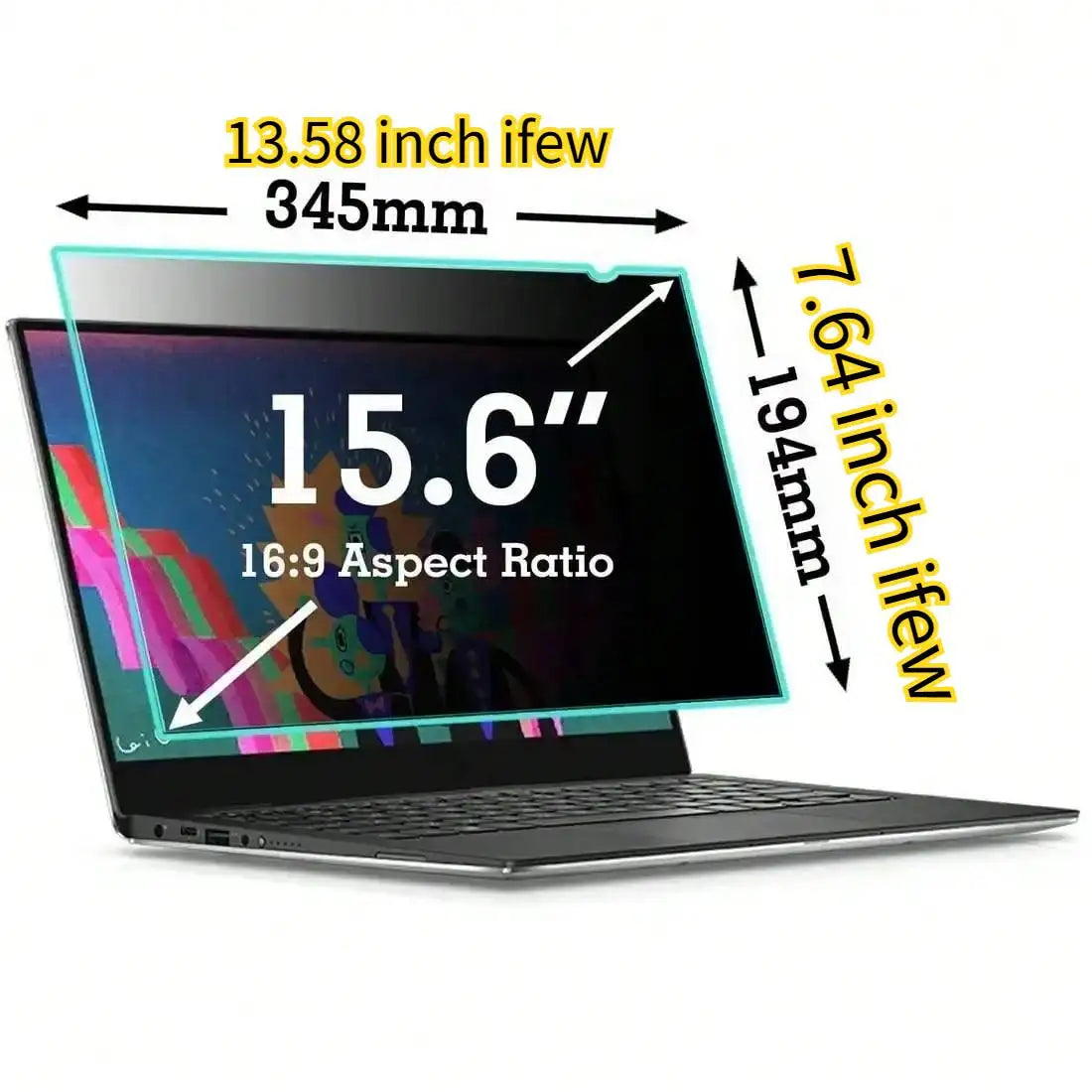 Filtre Écran Confidentialité Laptop – Anti-Espion 12.5" à 17.3"
