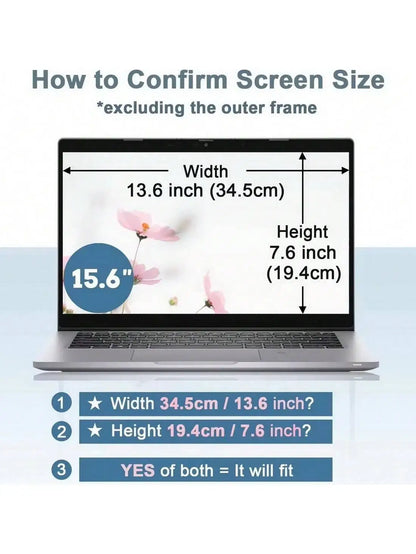 Filtre Écran Confidentialité Laptop – Anti-Espion 12.5" à 17.3"