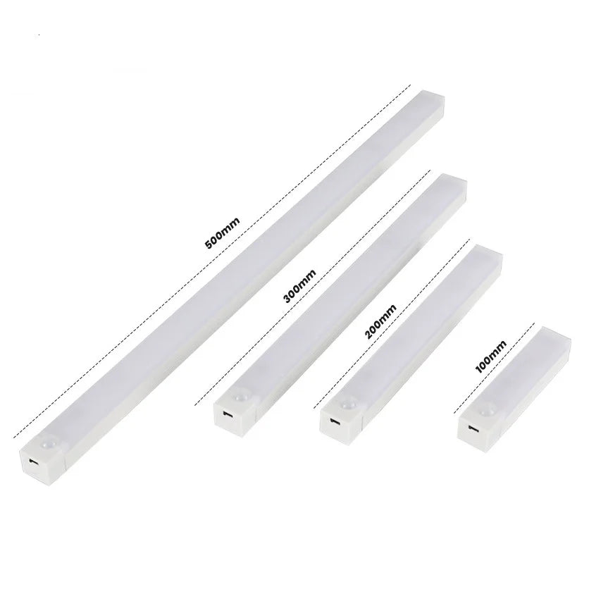 USB Rechargeable Motion Sensor LED Cabinet Light for Kitchen Bedroom Wardrobe Induction Wireless Night Lamp for Corridor Stairs