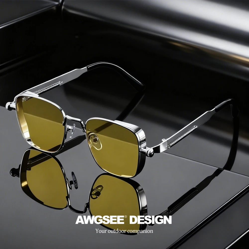 Lunettes Vintage Carrées Unisexe – Mode & Carnaval