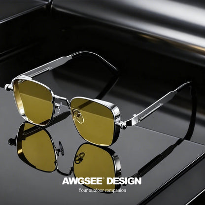 Lunettes Vintage Carrées Unisexe – Mode & Carnaval