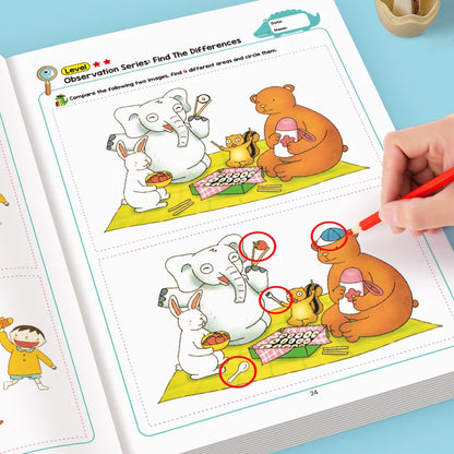 Hidden Differences Activity Book, | Attention and Concentration Training | Visual Perception Skills, Find the Differences Game |