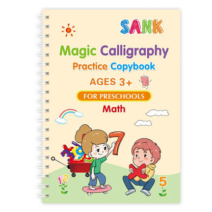 Sank Magic Practice Copybook Pen Preschools Kids Calligraphy English Verison Free Wiping Children Reusable Writing Book