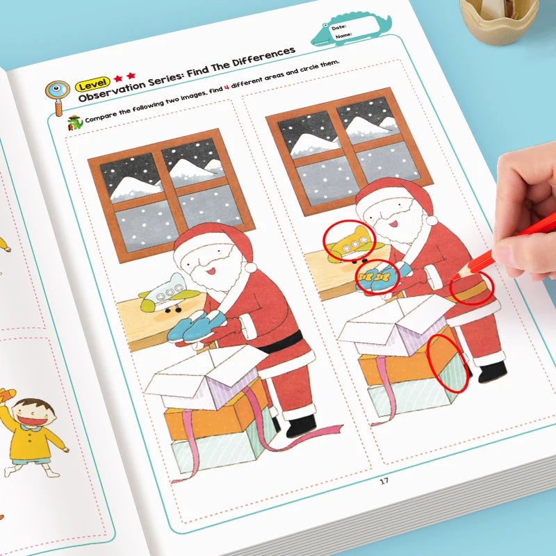 Hidden Differences Activity Book, | Attention and Concentration Training | Visual Perception Skills, Find the Differences Game |