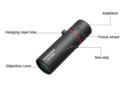 Monocular Telescope Upgrade 2000X24 HD Monoculars for Adults With Phone Adapter Pocket Monoscope Binoculars for Stargazing Gifts