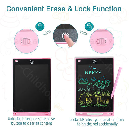 Ardoise Électronique LCD 8.5" – Tablette Dessin Enfants 3-8 ans