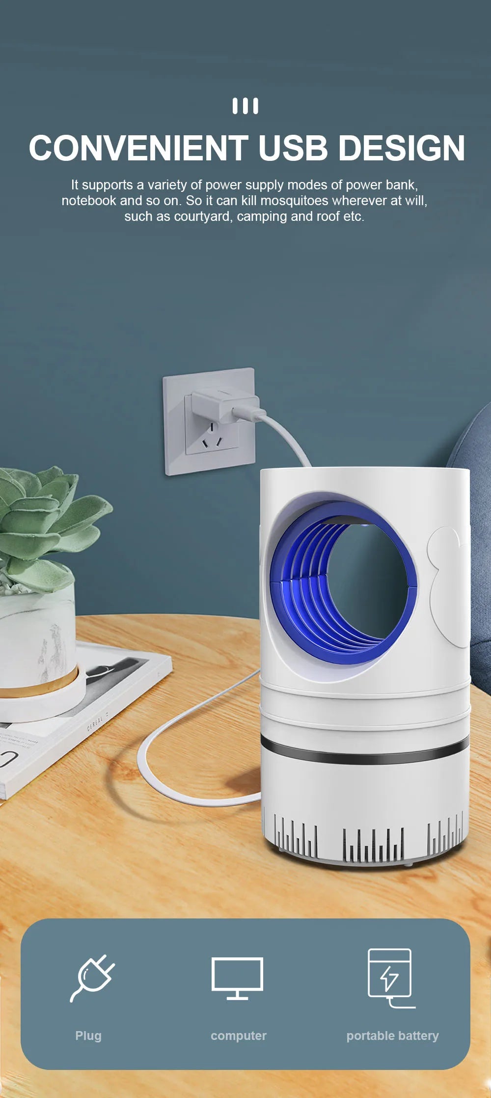 Lampe Anti-Moustiques Électrique LED – USB