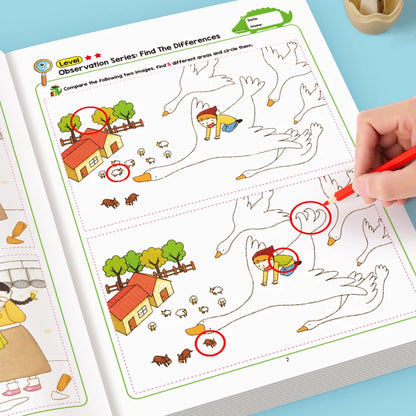 Hidden Differences Activity Book, | Attention and Concentration Training | Visual Perception Skills, Find the Differences Game |