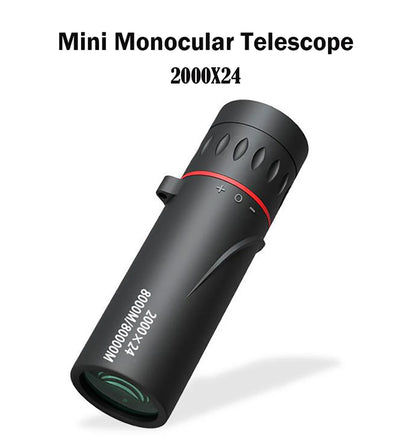 Monocular Telescope Upgrade 2000X24 HD Monoculars for Adults With Phone Adapter Pocket Monoscope Binoculars for Stargazing Gifts