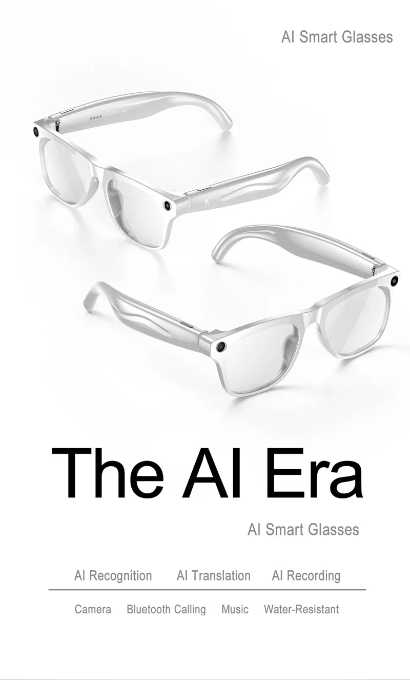 Lunettes Connectées IA 4K Ultra – Caméra, Traduction & Appels