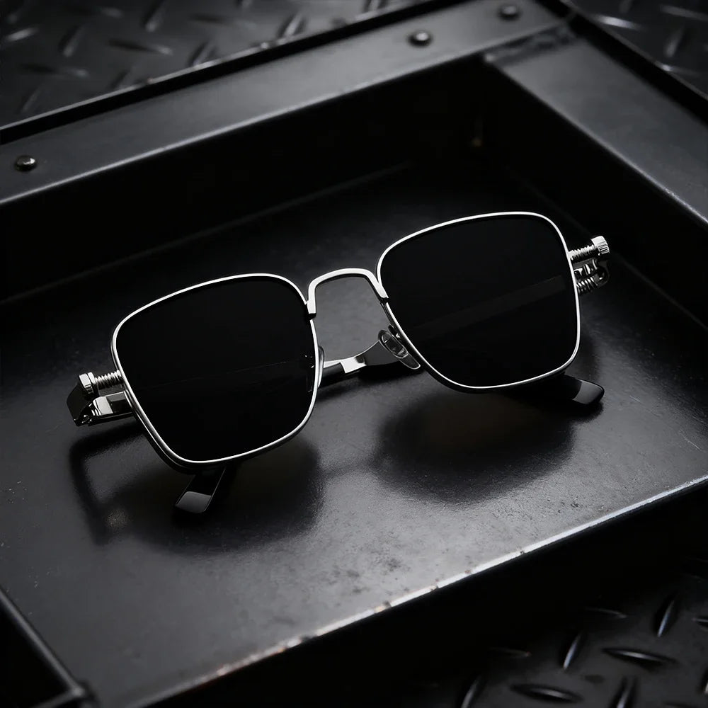 Lunettes Vintage Carrées Unisexe – Mode & Carnaval