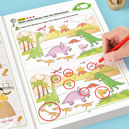 Hidden Differences Activity Book, | Attention and Concentration Training | Visual Perception Skills, Find the Differences Game |
