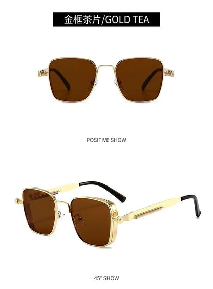Lunettes Steampunk Vintage Carrées – Homme & Femme