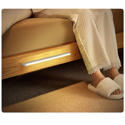 USB Rechargeable Motion Sensor LED Cabinet Light for Kitchen Bedroom Wardrobe Induction Wireless Night Lamp for Corridor Stairs