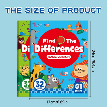 Hidden Differences Activity Book, | Attention and Concentration Training | Visual Perception Skills, Find the Differences Game |