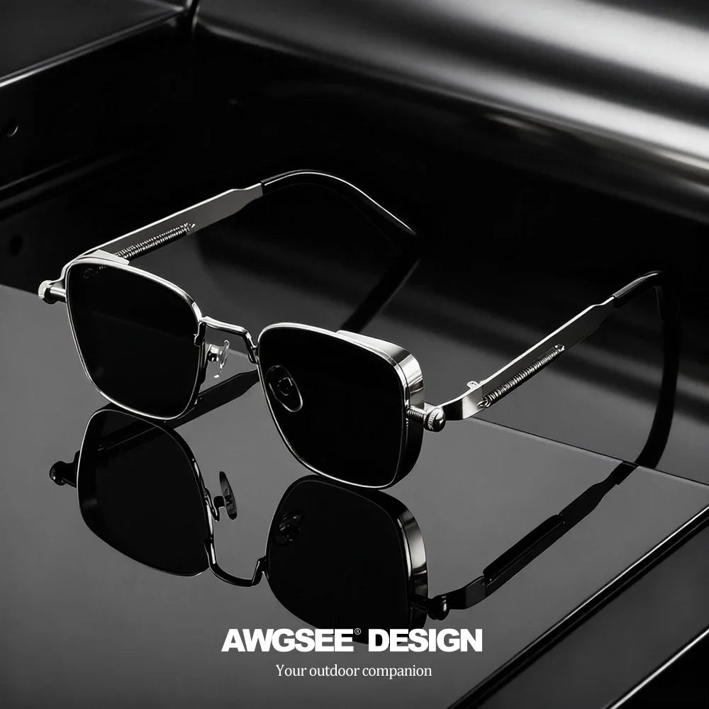 Lunettes Vintage Carrées Unisexe – Mode & Carnaval