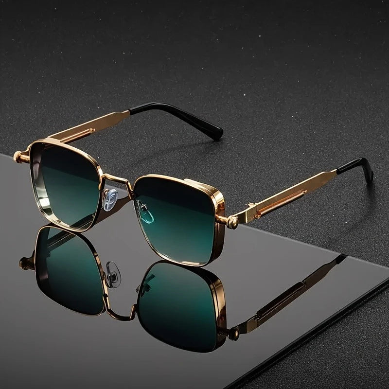 Lunettes Steampunk Vintage Carrées – Homme & Femme