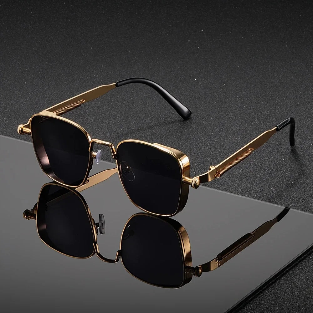 Lunettes Steampunk Vintage Carrées – Homme & Femme