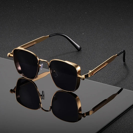 Lunettes Steampunk Vintage Carrées – Homme & Femme