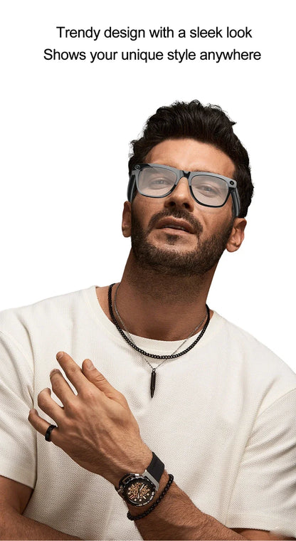 Lunettes Connectées IA 4K Ultra – Caméra, Traduction & Appels