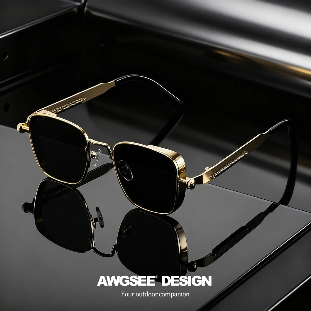 Lunettes Vintage Carrées Unisexe – Mode & Carnaval