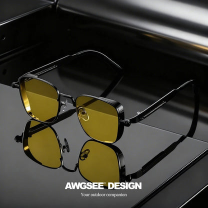 Lunettes Vintage Carrées Unisexe – Mode & Carnaval