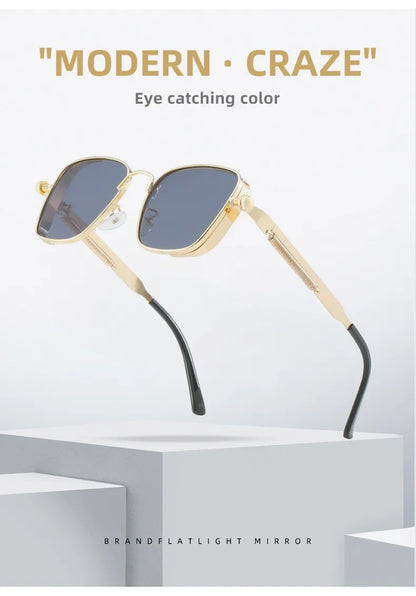 Lunettes Steampunk Vintage Carrées – Homme & Femme
