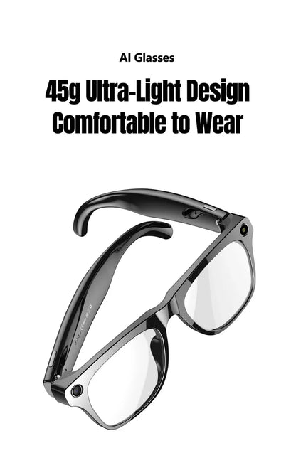 Lunettes Connectées IA 4K Ultra – Caméra, Traduction & Appels