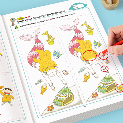 Hidden Differences Activity Book, | Attention and Concentration Training | Visual Perception Skills, Find the Differences Game |