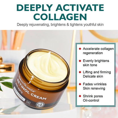 Crème Visage au Rétinol Anti-Âge – Hydratante & Raffermissante